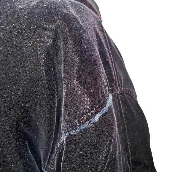 Vtg Metropolitan NY Womens Reversible Satin Velvet Parka M Black Holiday Evening - Picture 6 of 7